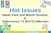 Hand, Foot and Mouth Disease & Enterovirus 71 (EV71) Infection Back to LS Web ()Browse Content Hot Issues.