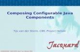JACQUARD2005, KNVB HOTEL Zeist 3 en 4 februari 2005 Composing Configurable Java Components Tijs van der Storm, CWI, Project Deliver.
