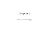 Chapter 5 Work and Energy. Work Energy Conservation of Energy Power.