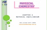 CHAPTER 4 M ATERIAL EQUILIBRIUM ANIS ATIKAH BINTI AHMAD anisatikah@unimap.edu.my PHYSICAL CHEMISTRY 1.