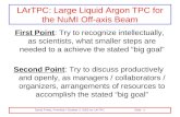 David Finley, Fermilab / October 3, 2005 on LArTPC Slide 1 LArTPC: Large Liquid Argon TPC for the NuMI Off-axis Beam First Point: Try to recognize intellectually,