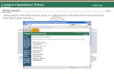 Campus Operations Portal SAISD Data Warehouse Fixed Assets Fixed Assets Office The purpose of the Fixed Assets portal is to give campus and department.