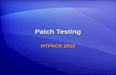 Patch Testing HYPACK 2013. HYSWEEP ® Calibration of a Multibeam System Patch Testing Single and Dual Head Multibeam Systems. Patch Testing Single and.