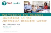 © 2015 SMG Health. All rights reserved. “SMG Health is committed to the enhancement of organisational health and wellbeing leading to improved individual.