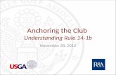 Anchoring the Club Understanding Rule 14-1b November 28, 2012.