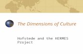 The Dimensions of Culture Hofstede and the HERMES Project.