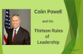 Colin Powell and his Thirteen Rules of Leadership