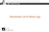 Metadata and Meta tag. What is metadata? What does metadata do? Metadata schemes What is meta tag? Meta tag example Table of Content.