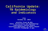 California Update : TB Epidemiology and Indicators CTCA October 22, 2010 Jennifer Flood MD MPH Chief, Surveillance and Epidemiology Tuberculosis Control.