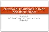 Liz Price Macmillan Specialist Head and Neck Dietitian Nutritional Challenges in Head and Neck Cancer.