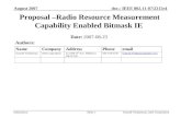 Doc.: IEEE 802.11-07/2215r4 Submission August 2007 Ganesh Venkatesan, Intel CorporationSlide 1 Proposal –Radio Resource Measurement Capability Enabled.