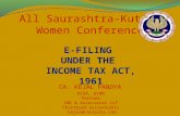 CA. KEJAL PANDYA DISA, DIRM Partner CNK & Associates LLP Chartered Accountants kejal@cnkindia.com All Saurashtra-Kutch Women Conference.