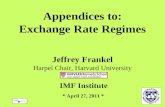 Appendices to: Exchange Rate Regimes Jeffrey Frankel Harpel Chair, Harvard University IMF Institute * April 27, 2011 *