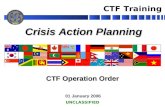 Crisis Action Planning 01 January 2006 CTF Operation Order UNCLASSIFIED CTF Training.