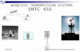 Electronics & Telecommunications1 ENTC455 WIRELESS TRANSMISSION SYSTEMS ENTC 455.