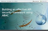 © 2014 Axiomatics AB1 Building an effective API security framework using ABAC Webinar: October 15, 2014.