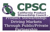Product Stewardship: Driving Markets Through Public/Private Partnership.
