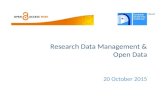 Research Data Management & Open Data 20 October 2015.