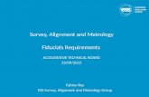 Survey, Alignment and Metrology Fiducials Requirements Fabien Rey ESS Survey, Alignment and Metrology Group ACCELERATOR TECHNICAL BOARD 23/09/2015.