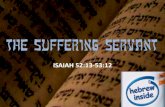 The Suffering Servant ISAIAH 52:13-53:12. Isaiah 52:13 – 53:12.