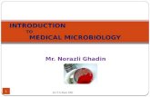 Mr. Norazli Ghadin Dr.T.V.Rao MD 1 INTRODUCTION TO MEDICAL MICROBIOLOGY.