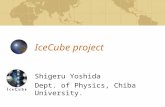 IceCube project Shigeru Yoshida Dept. of Physics, Chiba University.