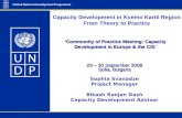 ‘Community of Practice Meeting: Capacity Development in Europe & the CIS’ 29 – 30 September 2008 Sofia, Bulgaria Sophia Svanadze Project Manager Bikash.