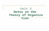 Unit 3 Notes on the Theory of Organization. What Is Organization Theory? A proposition or set of propositions that attempts to explain or predict how.
