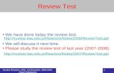 Nuclear Reactors, BAU, 1st Semester, 2008-2009 (Saed Dababneh). 1 Review Test We have done today the review test. We will discuss it next time. Please.