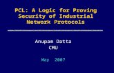 PCL: A Logic for Proving Security of Industrial Network Protocols Anupam Datta CMU May 2007.