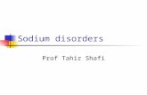 Sodium disorders Prof Tahir Shafi. Overview Hyponatremia Pathophysiolgy Diagnostic approach Clinical sequeli Acute Chronic hyponatremia Hypernatremia.