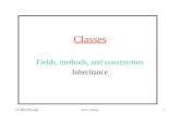 CS 884 (Prasad)Java Classes1 Classes Fields, methods, and constructors Inheritance.