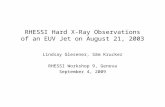 RHESSI Hard X-Ray Observations of an EUV Jet on August 21, 2003 Lindsay Glesener, Säm Krucker RHESSI Workshop 9, Genova September 4, 2009.