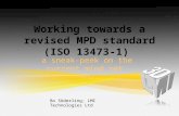 Working towards a revised MPD standard (ISO 13473-1) a sneak-peek on the current mind set Bo Söderling; LMI Technologies Ltd.