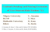 Coulomb Breakup and Pairing Excitation of Two-Neutron Halo Nucleus 11 Li Niigata University S. Aoyama RCNPT. Myo Hokkaido UniveristyK. Kato RikenK. Ikeda.