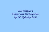 Test Chapter 1 Matter and Its Properties by: M. Oglesby, FLE.