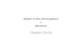 Water in the Atmosphere + Weather Chapter 23+24. Latent heat – Evaporation (__  ___)& Condensation (__  ___) Sublimation – Deposition NO LIQUID PHASE!