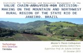 V ALUE C HAIN A NALYSIS FOR D ECISION - MAKING ON THE M OUNTAIN AND N ORTHWEST R URAL R EGION OF THE S TATE R IO DE J ANEIRO, B RAZIL Master’s Thesis Colloquium.