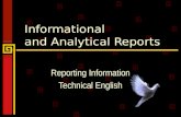 Informational and Analytical Reports Reporting Information Technical English.