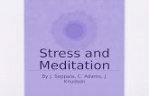 Stress and Meditation By J. Seppala, C. Adams, J. Knudson.