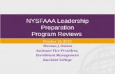 NYSFAAA Leadership Preparation Program Reviews October 16, 2015 Thomas J. Dalton Assistant Vice-President, Enrollment Management Excelsior College.
