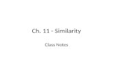 Ch. 11 - Similarity Class Notes. What Is Similarity?