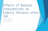 Effects of Balance Interventions on Elderly Patients after TKR Kelsey Shelton VCU DPT 2016.
