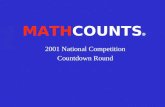 MATHCOUNTS  2001 National Competition Countdown Round.