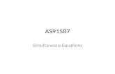 AS91587 Simultaneous Equations. In mathematics, a system of linear equations (or linear system) is a collection of linear equations involving the same.