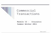 ©MNoonan2011 Commercial Transactions Module 13 - Insurance Summer Winter 2011.