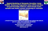 Spatial Modeling of Mosquito Densities Using MODIS Enhanced Vegetation Index (EVI) and Near Ground Humidity Indexes: adult female Culex tarsalis and Aedes.