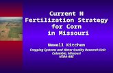 Current N Fertilization Strategy for Corn in Missouri Newell Kitchen Cropping Systems and Water Quality Research Unit Columbia, Missouri USDA-ARS.
