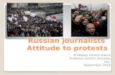 Russian journalists Attitude to protests Professor Dmitrii Gavra Professor Dmitrii Strovsky Rio September 2015.