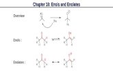 Chapter 18: Enols and Enolates Overview Enols : Enolates :